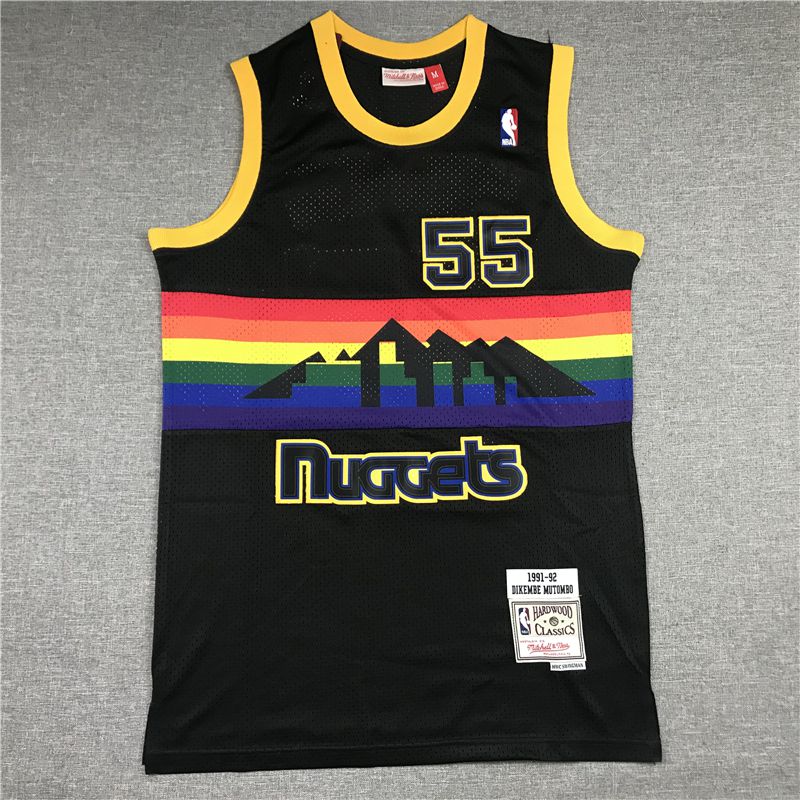 Men Denver Nuggets #55 Mutombo Black Best mesh 2021 NBA Jersey